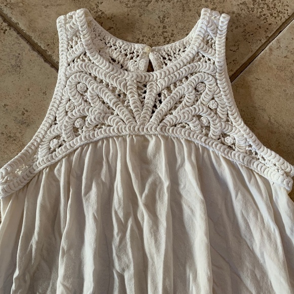 LOFT Cream Crochet Sleeveless Top XS - Picture 2 of 4